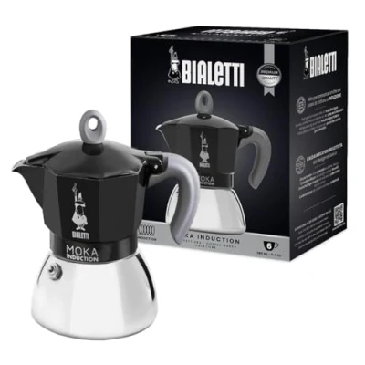 Obrázek Bialetti Moka Induction, Kanne, Geeignet für Alle Herdarten, 6 Tassen Espresso (270ml), Schwarz