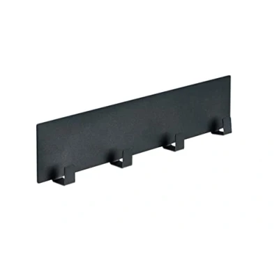 Obrázek WENKO Magnetická lišta s háčky Ima černá, Black Outdoor Kitchen příslušenství se 4 pro zavěšení textilií a ke grilování, rychlé upevnění bez vrtání na kovové plochy, 30 x 6,5 2