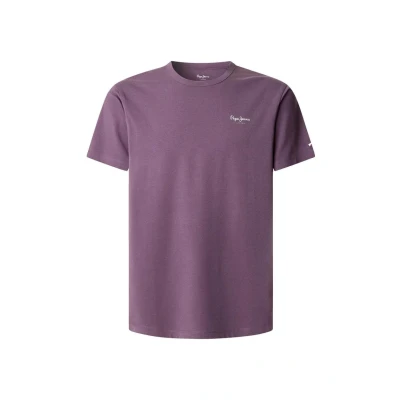 Obrázek Pepe Jeans Original Jednoduché tričko, Muži, Velikost: Small, Aubergine purple