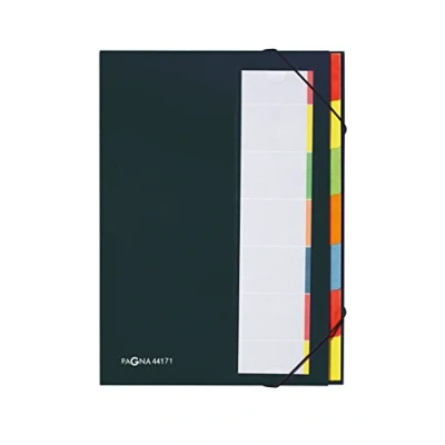 Obrázek Pagna 44171 04 Deskorganizer 7dílná barevná vazba, rohová napínací guma, pružná zadní strana barevný registr rukojetí, černý