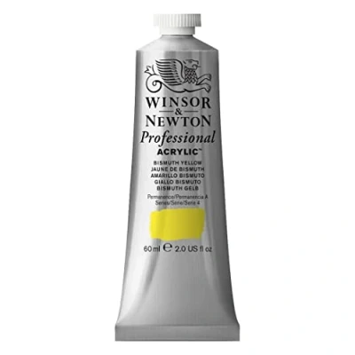 Obrázek Winsor &amp; Newton 2320025 profesionální akrylová barva v umělecké kvalitě, vysoká brilantnost barev a krycí síla, archivní kvalita, 60ml tuba bismuth žlutá
