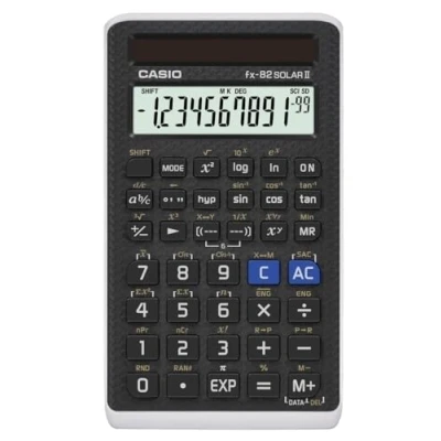 Obrázek Casio FX 82SOLARII školní kalkulačka černý displej (míst): 12 solárních napájení (Š x V H) 71 10 134 mm