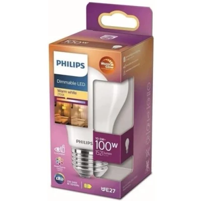 Obrázek Philips Lighting LED Classic E27 Filament žárovka Warm Glow (100 W), matná, stmívatelná s teplým bílým světlem, energeticky úsporná dlouhou životností