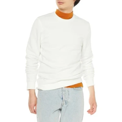 Obrázek Amazon Essentials Herren Fleece Sweatshirt mit Rundhalsausschnitt (erhältlich in Big &amp; Tall), Gebrochenes Weiß, S