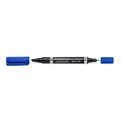 Obrázek STAEDTLER 348 3 Lumocolor dvouostrý popisovač permanentní, 10 kusů, modrý