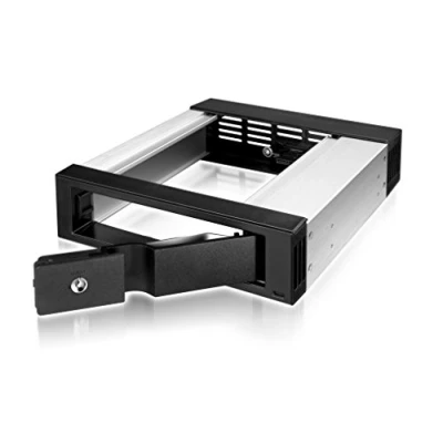 Obrázek ICY BOX Výměnný rámeček pro 1x 3,5&quot; (8,9 cm) SATA pevný disk 5,25&quot; šachtu, III, uzamykatelný, EasySwap, hliník, IB 158SSK B