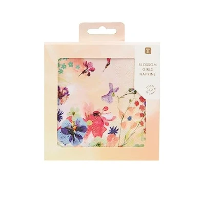 Obrázek Talking Tables 20pack Pretty Floral Napkins for Afternoon Tea Birthday Party Anniversary Baby Shower Bridal, rose