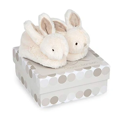 Obrázek Doudou et Compagnie DC1310 Lapin Bonbon domácí obuv s zajíčkem, bílá
