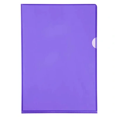Obrázek Exacompta 661205E balení 100 ks obalů na spisy z PVC plastu. pro DIN A4 transparentní čiré sklo nahoře a po stranách otevřené plastové pouzdro průhledné kancelář mobilní organizaci