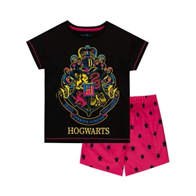 Obrázek Harry Potter Dívčí krátké pyžamo Bradavice, černá