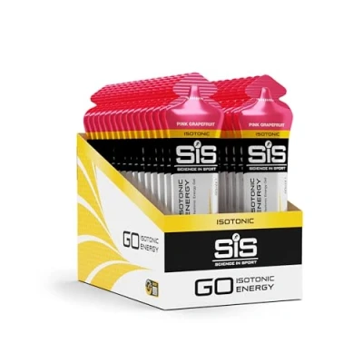 Obrázek Science in Sport GO Isotonic Energy Gel 30 x 60 ml růžový grapefruit, veganský izotonická formulace s 22g sacharidy, dobrý dodavatel energie, optimální alternativa pro izotonické nápoje