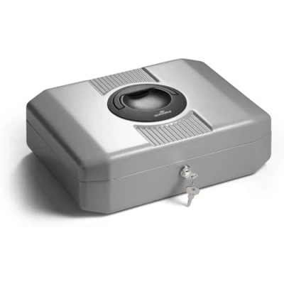 Obrázek Durable Kazeta na peníze Euroboxx se 2 klíči, vč. čtečky a přihrádek bankovky, stříbrošedá, 178257