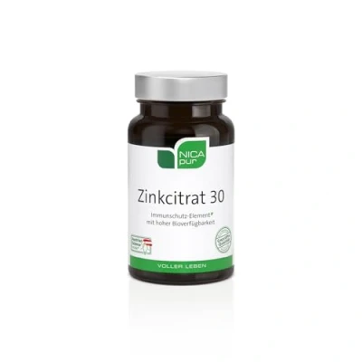Obrázek NICApur Citrát zinku 30 mg I vysoká dávka s vysokou biologickou dostupností 60 kapslí