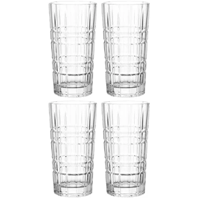 Obrázek Leonardo Spiritii sklenice na pití 4dílná sada, vodu vhodné do myčky, šťávu se zábrusem, sada sklenic odolných proti nárazům, 400 ml, 022760