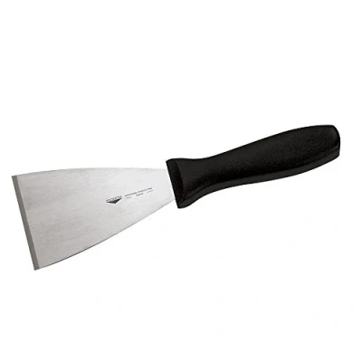 Obrázek Paderno Professioneller dreieckiger Spatel/Teigschaber mit Griff, Edelstahl, Silber/schwarz, 12 X 4 cm