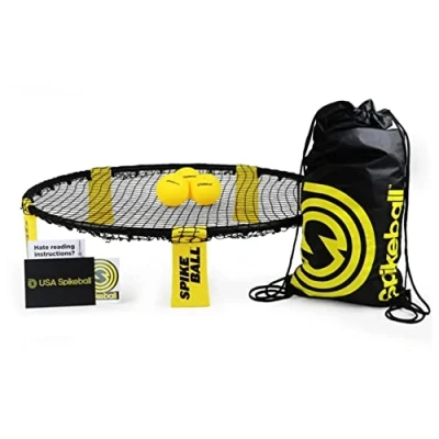 Obrázek Spikeball Sada se 3 míčky na hraní venku, v domě, zahradě, pláži, výletech, parku vak tělocvi/transportní a sešit s pravidly Hra pro děti, teenagery, dospělé