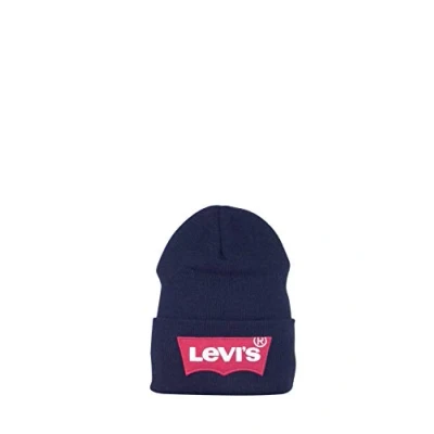 Obrázek Levi&#039;s Herren Oversized Batwing Beanie Strickmütze, Schwarz (Noir Regular Black 59), Einheitsgröße