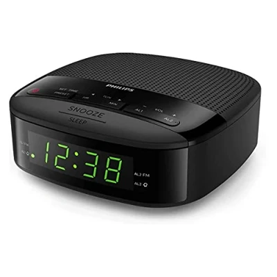 Obrázek Philips Audio Radiobudík UKW rádio (dvojitý budík, časovač na spaní, kompaktní design) TAR3205/12