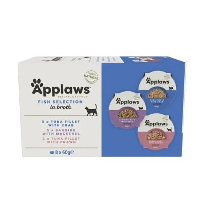 Obrázek Miska APPLAWS Cat Fish Selection Multipack 8x60g