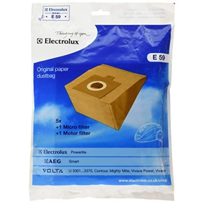 Obrázek Electrolux 9001966002 sáček do vysavače pro vysavač E59, 5 kusů, bílý, není relevantní