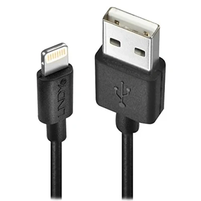 Obrázek LINDY 31319 0.5m USB Typ A an Lightning Kabel, schwarz
