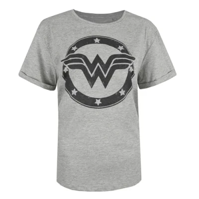 Obrázek DC Comics Damen Wonder Woman Metallic Logo T Shirt, Grau (Sport Grey SPO), 36