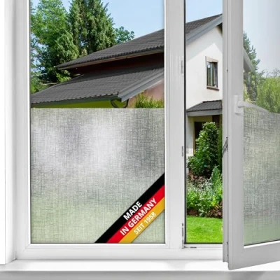 Obrázek d c fix Fensterfolie static Lynn UV Sichtschutz beidseitig blickdicht statisch selbsthaftend Folie für Bad Fenster, Küche, Glastür Milchglasfolie Sichtschutzfolie Glasfolie 67,5 cm x 1,5 m