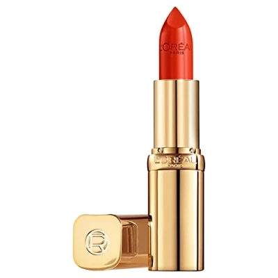 Obrázek L&#039;Oréal Paris Pečující rtěnka se saténovým povrchem, arganovým olejem a vitaminem E, Color Riche Satin, č. 377 Perfect Red, 1 x 4,3 g