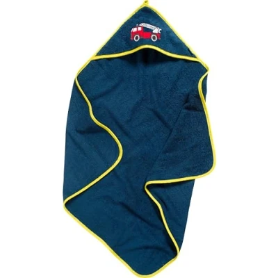 Obrázek Playshoes Unisex dětský froté ručník s kapucí, 11 námořní hasiči