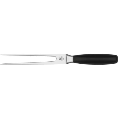 Obrázek ZWILLING Čtyři hvězdičky vidlička na maso, délka čepele 18 cm, speciální nerezová ocel, ergonomická plastová rukojeť, černá [Made in Germany]