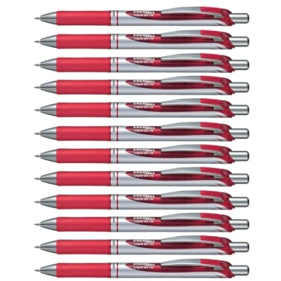 Obrázek Pentel EnerGel XM BL77 gelové pero s tlakovou mechanikou, červená (12 kusů)