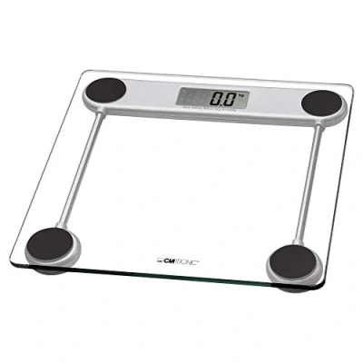 Obrázek Clatronic® digitální osobní váha s povrchem bezpečnostního skla Osoby váhy rozsahem měření 2,5150 kg tělesná LCD displejem vč. baterie Wage PW 3368