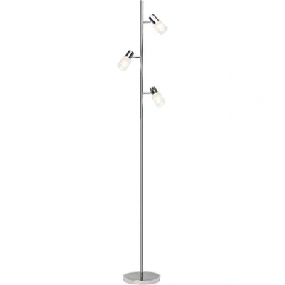 Obrázek BRILLIANT lampa Lea LED stojací 3flg železo/chrom 3x D45, E14, 4W kapková žárovka včetně, (450 lm, 2700 K) s nožním spínačem