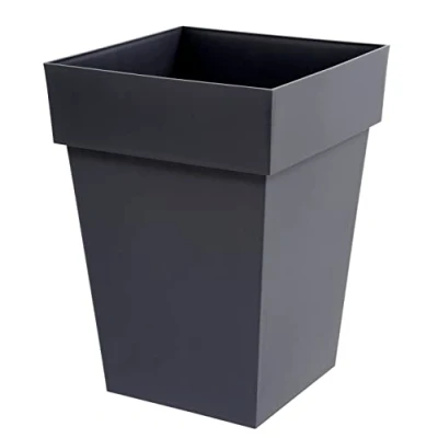 Obrázek EDA Carré Mi Haut TOSCANE květináč, plast, antracit, Hauteur 53 cm