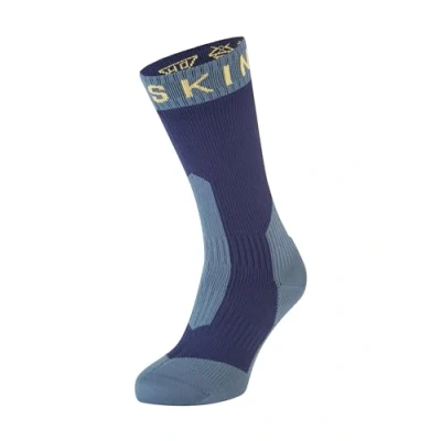 Obrázek Sealskinz Unisex Extrem Kaltes Wasser Wasserdichte Socken Mittellang, Blau/Gelb, S
