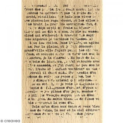 Obrázek Florilèges Design Stempel Text Grunge, Holz, 15 x 10 2,5 cm