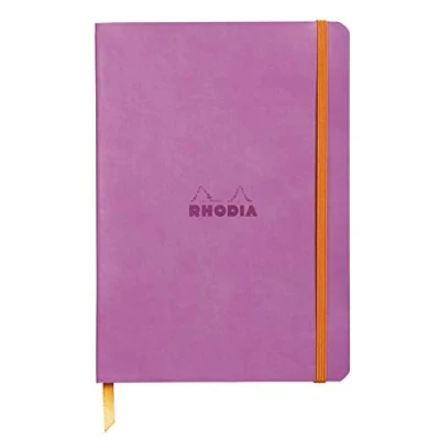 Obrázek Rhodia 117411C poznámkový sešit (s měkkou obálkou, linkovaný, 80 listů, DIN A5, 14,8 x 21 cm) 1 kus fialový