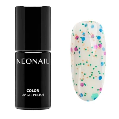 Obrázek NEONAIL UV lak na nehty 7,2 ml vícebarevný CHAMPION&#039;S CONFETTI barvy třpytky gelové nehtový design Shellack