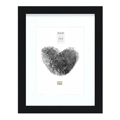 Obrázek Deknudt Frames Rámeček na obraz s paspartou černý S66KF2 P1 20 x 30 cm pro 13 18 rám obrazu MDF zavěšení nebo vystavení obrázků