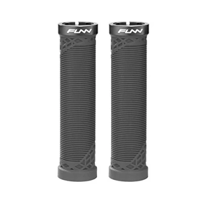 Obrázek Funn Hilt MTB Lenkergriffe mit einfachem Verriegelungssystem, leicht und ergonomisch, einem Innendurchmesser von 22 mm, einzigartige Fahrradlenkergriffe Muster (Schwarz)