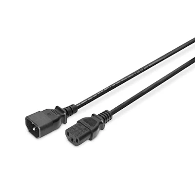 Obrázek DIGITUS Prodloužení pro síťový připojovací kabel 1,2 m C14 na C13 konektor / zdířka H05VV F3G 0. 75 mm²