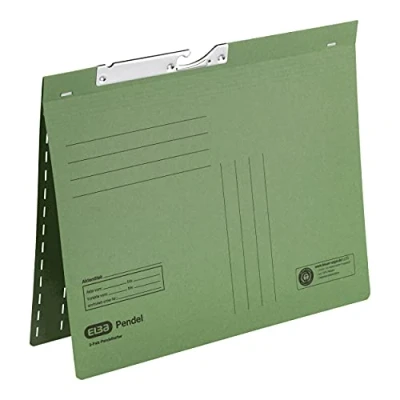 Obrázek Elba 90462BL závěsné pořadač, Manila karton, RC, 320 g/qm, Zweifalz Komerčně A Úřední vázání., 25 ER Pack, modrá, Zelená