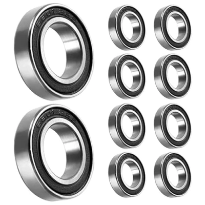Obrázek 10 kusů 6801 2RS kuličkových ložisek 12 mm x 21 5 dvojitě chráněná kuličková ložiska s dvojitou ochranou pro DIY, soustruhy, motory, 3D tiskárny, frézky, různá mechanická zařízení atd.