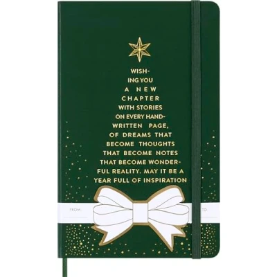 Obrázek Moleskine Holiday Notizbuch, L/A5, Liniert, fester Einband, Myrtengrün