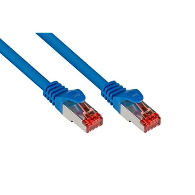 Obrázek propojovací kabel, kat. 6A, S/FTP, PiMF, bez halogenů, 500 MHz, modrý, 5 m, Good Connections®