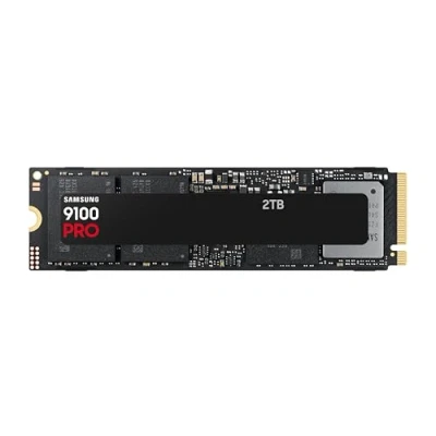 Obrázek Samsung 9100 pro NVMe M.2 SSD, 2 TB, PCIe 5.0, 14 700 MB/s čtení, zápisu 13 400 MB/s, interní SSD hraní, střih videa a AI, černá, MZ VAP2T0BW