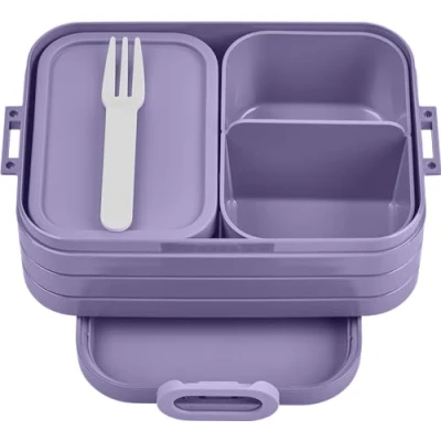 Obrázek Mepal Svačinová dóza Midi krabička na svačinu s Bento Box 2 sendviče nebo 4 plátky chleba malé svačiny a zbytky pro dospělé jídlo