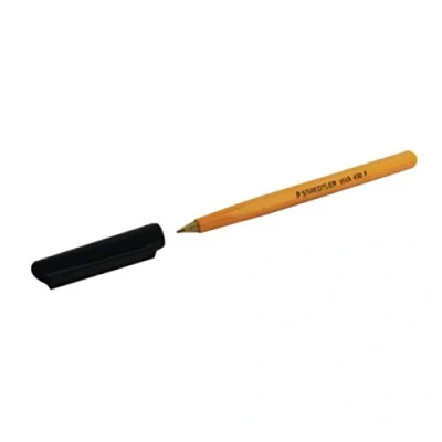 Obrázek STAEDTLER Stick 430 kuličkové pero jemná špička černá / žlutá, 10 kusů (balení 1 ks)