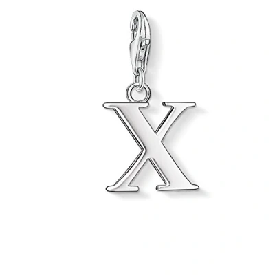Obrázek Thomas Sabo Dámský přívěsek M písmeno Charm Club 925 Sterlingové stříbro 0187 001 12, stříbro, žádný drahokam