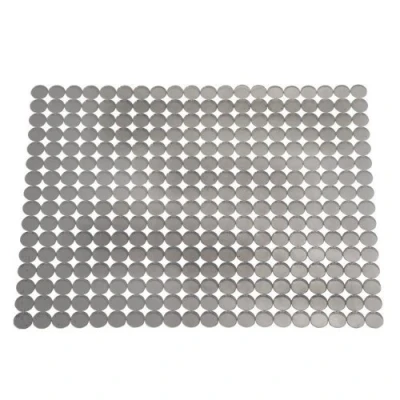 Obrázek Idesign Sinková vložka, plastová velká flush mat, řezané nádobí odkapávací rohože pro příbory a nádobí, šedá